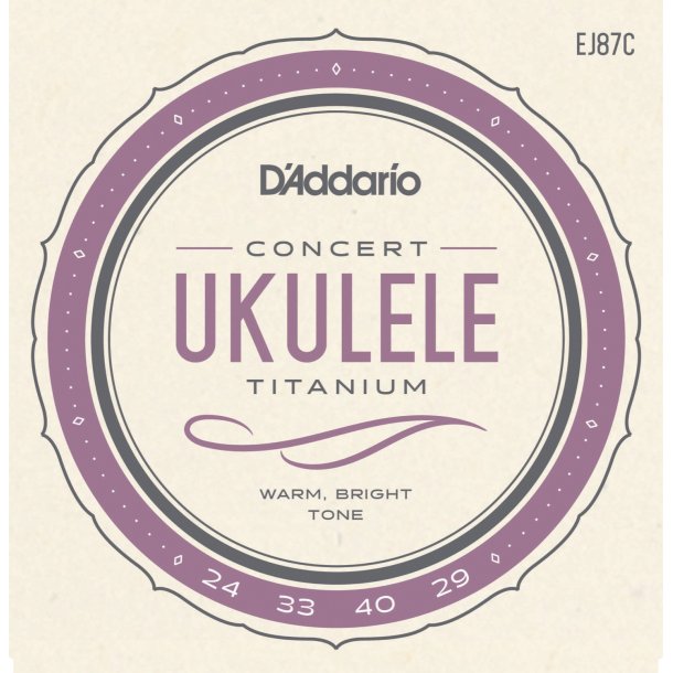 D'Addario EJ87C Ukulele Koncert Titanium